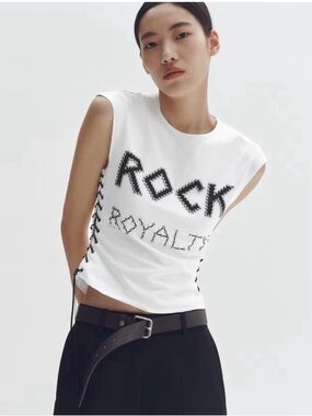 H&M x Stella McCartney White
'Rock Royalty' Lace-Up Tank